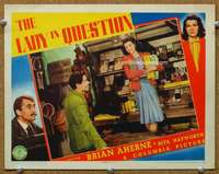 f638 LADY IN QUESTION movie lobby card '40 Rita Hayworth, Glenn Ford
