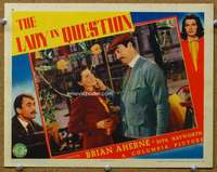 f637 LADY IN QUESTION movie lobby card '40 Rita Hayworth, Brian Aherne
