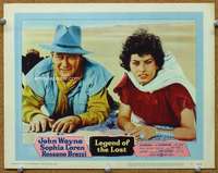 f652 LEGEND OF THE LOST movie lobby card #7 '57 John Wayne, Loren