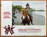 f661 LITTLE BIG MAN movie lobby card #3 '71 Hoffman on horseback!
