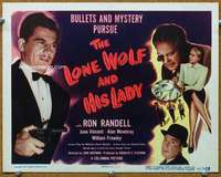 f170 LONE WOLF & HIS LADY title movie lobby card '49 Ron Randell, noir!