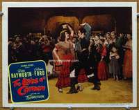 f680 LOVES OF CARMEN movie lobby card #8 '48 Rita Hayworth tangos!