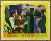 f684 MAGNETIC MONSTER movie lobby card #6 '53 Richard Carlson, sci-fi!
