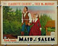 f685 MAID OF SALEM movie lobby card '37 Claudette Colbert, MacMurray