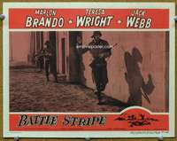f701 MEN movie lobby card R57 1st Marlon Brando, Battle Stripe!