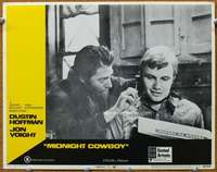 f708 MIDNIGHT COWBOY movie lobby card #7 '69 Dustin Hoffman, Jon Voight