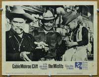 f712 MISFITS movie lobby card #8 '61 Clark Gable gives drink to boy!
