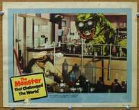 f718 MONSTER THAT CHALLENGED THE WORLD movie lobby card #6 '57 in lab!