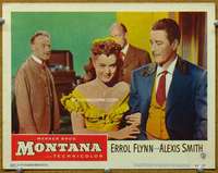 f719 MONTANA movie lobby card '50 Errol Flynn, Alexis Smith
