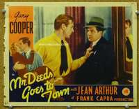 f727 MR DEEDS GOES TO TOWN movie lobby card '36 Gary Cooper, Capra