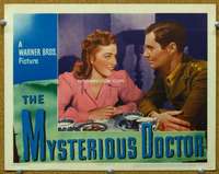 f739 MYSTERIOUS DOCTOR movie lobby card '43 John Loder, Eleanor Parker