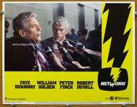 f742 NETWORK movie lobby card #3 '76 Peter Finch is mad as hell!