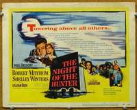 f177 NIGHT OF THE HUNTER title movie lobby card '55 best Robert Mitchum!