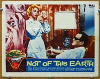 f749 NOT OF THIS EARTH movie lobby card '57 Beverly Garland