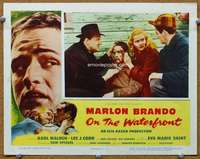 f759 ON THE WATERFRONT movie lobby card '54 Marlon Brando all beat up!