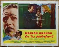 f760 ON THE WATERFRONT movie lobby card '54 Marlon Brando, Elia Kazan