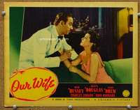 f766 OUR WIFE movie lobby card '41 Melvyn Douglas, Ruth Hussey