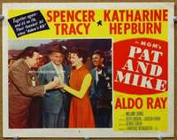 f780 PAT & MIKE movie lobby card #3 '52 Spencer Tracy, Kate Hepburn