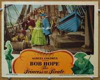 f802 PRINCESS & THE PIRATE movie lobby card '44 Bob Hope, Virginia Mayo