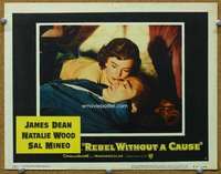 f818 REBEL WITHOUT A CAUSE movie lobby card #5 R57 1st James Dean!