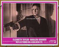 f824 REFLECTIONS IN A GOLDEN EYE movie lobby card #3 '67 Marlon Brando