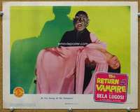 f829 RETURN OF THE VAMPIRE movie lobby card '44 werewolf close up!