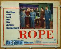 f090 ROPE movie lobby card #2 '48 Alfred Hitchcock, entire cast!