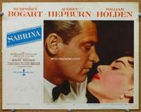 f051 SABRINA movie lobby card #8 '54 Hepburn & Holden close up!