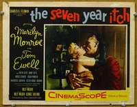 f031 SEVEN YEAR ITCH movie lobby card #4 '55 Monroe in fantasy scene!