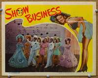 f867 SHOW BUSINESS movie lobby card '44 Eddie Cantor in blackface!