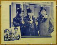f878 SO LONG MR. CHUMPS movie lobby card '41 Three Stooges, Curly!