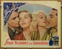f880 SOME BLONDES ARE DANGEROUS movie lobby card '37 babe portrait!