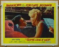 f020 SOME LIKE IT HOT movie lobby card #5 '59 Marilyn seduces Curtis!