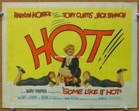 f017 SOME LIKE IT HOT title movie lobby card '59 sexy Marilyn Monroe!