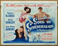 f212 SONG OF SCHEHERAZADE title movie lobby card '46 sexy Yvonne DeCarlo!