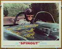 f887 SPINOUT movie lobby card #6 '66 Elvis Presley driving race car!