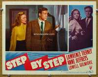 f895 STEP BY STEP movie lobby card #5 '46 Lawrence Tierney close up!