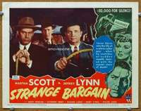f900 STRANGE BARGAIN movie lobby card #4 '49 film noir, Jeffrey Lynn