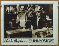 f911 SUNNYSIDE #2 movie lobby card R20s Charlie Chaplin scoops sugar!