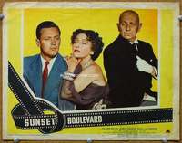 f033 SUNSET BLVD movie lobby card #5 '50 Holden, Swanson, Von Stroheim