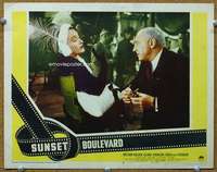 f035 SUNSET BLVD movie lobby card #6 '50 Swanson, Cecil B. DeMille