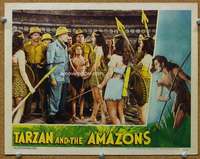 f917 TARZAN & THE AMAZONS movie lobby card '45 Johnny Sheffield