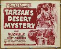 f215 TARZAN'S DESERT MYSTERY title movie lobby card R49 Johnny Weissmuller