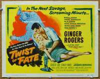 f222 TWIST OF FATE title movie lobby card '54 Ginger Rogers, Herbert Lom