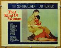 f928 THAT KIND OF WOMAN movie lobby card #5 '59 Sophia Loren, Hunter