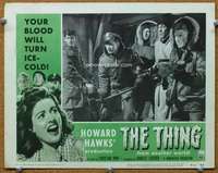 f933 THING movie lobby card #7 R54 Howard Hawks classic horror!