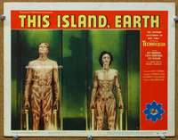 f939 THIS ISLAND EARTH movie lobby card #4 '55 transformation scene!