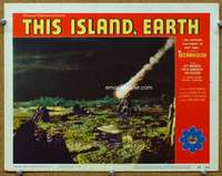 f941 THIS ISLAND EARTH movie lobby card #7 '55 comet in the sky!