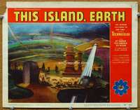 f942 THIS ISLAND EARTH movie lobby card #8 '55 on the alien planet!