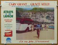 f102 TO CATCH A THIEF #4 Spanish/U.S. movie lobby card '55 Grant on Riviera!